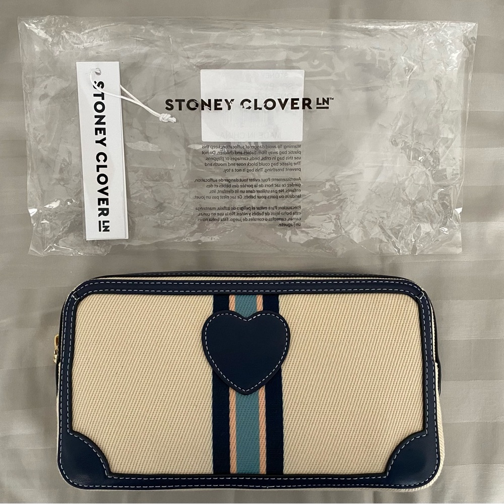 Stoney Clover Lane Bon Voyage Small Heart Pouch